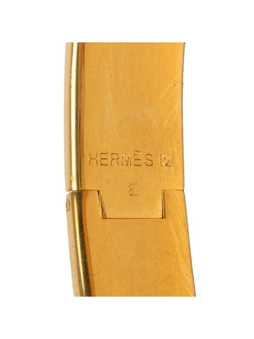 Hermes Click PM Enamel Bracelet Red Gold Plated